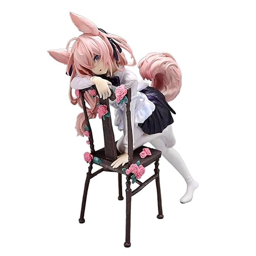 REOZIGN Figur Flora, Stuhl aus Holz mit Blütenblättern, Anime-Figur Flora, 21 cm, handgefertigtes Modell aus PVC, Souvenir für Anime-Fans von REOZIGN