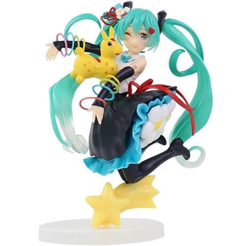 REOZIGN Figur Hatsune, Hüpfpferd, Hatsune, Figur, 19 cm, handgefertigt, PVC, Manga, Spielfigur, Modell, Statue, Handwerk, Geschenk REOZIGN Figur Hatsune, Hüpfpferd, Hatsune, Figur, 19 cm, handgefertigt, PVC, Manga, Spielfigur, Modell, Statue, Handwerk, Geschenk von REOZIGN