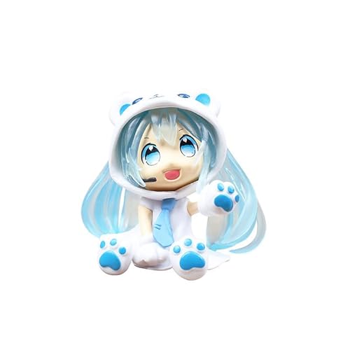 REOZIGN Figur Hatsune, Version Q, sitzender Bär, bewegliche Figur, 8 cm, aus PVC, handgefertigt, Sammlerstück, für Anime-Fans von REOZIGN