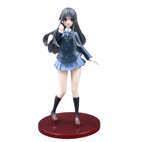 REOZIGN Figur Hirasawa Yui, Akiyama Mio, bewegliche Figur im blauen Kostüm, 20 cm, PVC, handgefertigt, Anime-Charakter, Dekoration, Geschenke (a) von REOZIGN