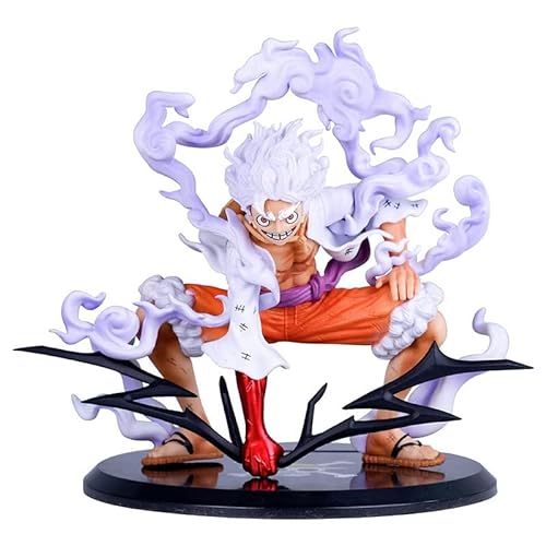 REOZIGN Figur Luffy, Crouching Luffy Figuren, 19 cm, PVC, Cartoon-Modell Sun God Cosplay (Orange) von REOZIGN