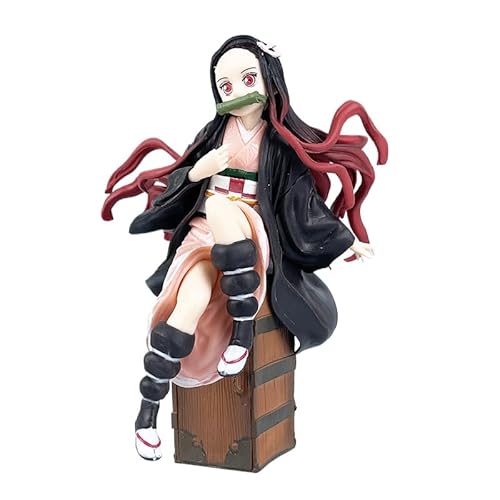 REOZIGN Figur Nezuko, sitzend auf der Holzbox, Kamado Nezuko, Anime, Figuren, 15 cm, PVC, handgefertigt, Status-Dekoration REOZIGN Figur Nezuko, sitzend auf der Holzbox, Kamado Nezuko, Anime, Figuren, 15 cm, PVC, handgefertigt, Status-Dekoration von REOZIGN