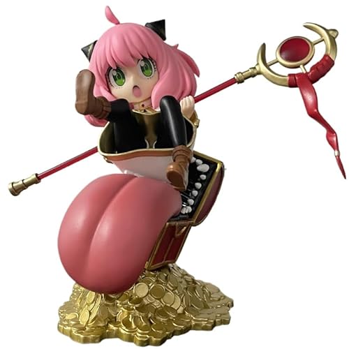 REOZIGN Figur Xanya, sitzend, Anya Forger Action-Figuren, 19 cm, Cosplay, Cosplay, Statuen, PVC, Sammlung, für Anime-Fans, Geschenke (Pink) von REOZIGN