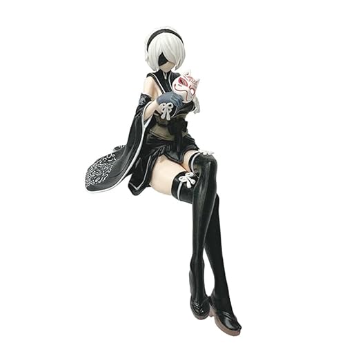 REOZIGN Figur Yorha 2B, Yorha A2, schwarzer Kimono, PVC-Figur, Cosplay-Charakter, Sammlermodell, Handwerk, Geschenk für Anime-Fans (a) von REOZIGN