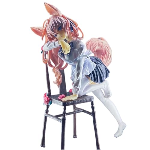 REOZIGN Flora-Figur, Hase mit Stuhl, Gelenkfigur Flora, 21 cm, Modell aus PVC, Dekoration, Geschenk für Anime-Fans von REOZIGN