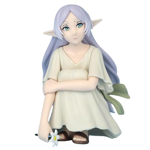 REOZIGN Frierenfigur, Hockender Pyjama, Elfenohren, Anime-Frierenfigur, 11 cm, handgefertigt, Spielmodell, Statue, Sammlung, Geschenk zum Basteln REOZIGN Frierenfigur, Hockender Pyjama, Elfenohren, Anime-Frierenfigur, 11 cm, handgefertigt, Spielmodell, Statue, Sammlung, Geschenk zum Basteln von REOZIGN