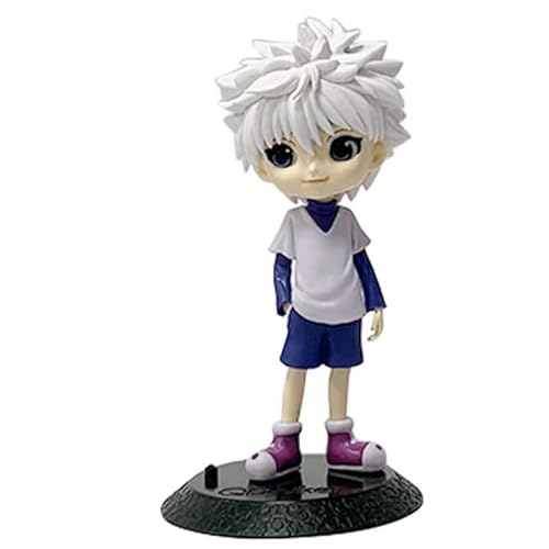 REOZIGN GON Freecss-Figur, Killua ZOLDYCK, niedliche stehende Actionfiguren mit großen Augen, 14 cm, handgefertigt, PVC-Statue, Geschenke (a) von REOZIGN