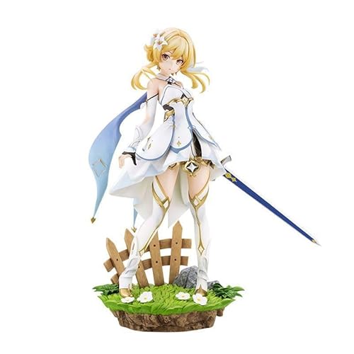 REOZIGN Genshin Impact Figuren, Traveler Lumine, Aether, Barbara Actionfigur, Statue, 24 cm, PVC, Figur, Anime-Kollektion, Geschenk (Lumine 24 cm) von REOZIGN