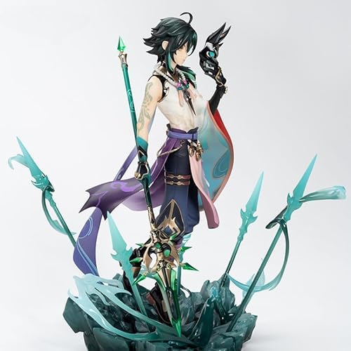 REOZIGN Genshin Schlagfigur, Figuren GK Xiao, Beleuchtung Xiao, 22 – 30 cm, Spielfigur, PVC, Modell, Statue, Sammlerstück, Spielzeug für Anime-Fans Geschenk (Lighting Xiao) von REOZIGN