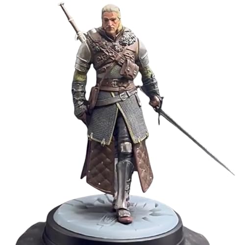 REOZIGN Geralt Figur, Anime-Figur, 24 cm, handgefertigt, PVC, Cartoon, Manga, Videospiel, Sammlerstück, Geschenk von REOZIGN