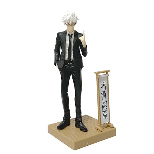 REOZIGN Geto Suguru, Gojo Satoru, Crosstalk, schwarzes Kostüm, stehende Figur, 17 cm, PVC-Statuen, Souvenir Geschenk für Anime-Fans (a) von REOZIGN