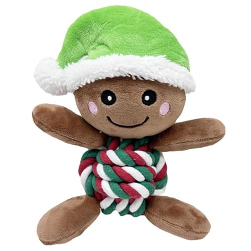 REOZIGN Gingerbread Man Plüschtier, Santa Hat Gingerbread Man Plüschpuppe, 18 cm, PVC, Sammlerstück, für Anime-Fans, Geschenke (Grün) von REOZIGN