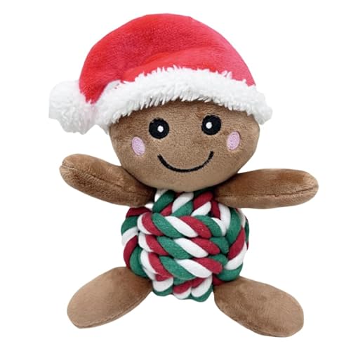 REOZIGN Gingerbread Man Plüschtier, Santa Hat Gingerbread Man Plüschpuppe, 18 cm, PVC, Sammlerstück, für Anime-Fans, Geschenke (Rot) von REOZIGN