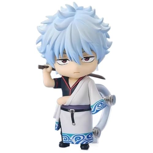 REOZIGN Gintoki Sakata-Figur, Q-Version, Ersatzgesicht, bewegliche Figuren, 10 cm, handgefertigte PVC-Figuren, Souvenirgeschenke REOZIGN Gintoki Sakata-Figur, Q-Version, Ersatzgesicht, bewegliche Figuren, 10 cm, handgefertigte PVC-Figuren, Souvenirgeschenke von REOZIGN