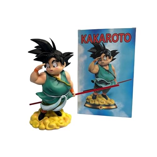 REOZIGN Goku, Fat Goku Q Version Figur, Statue, 16 cm, PVC, Anime-Figuren, handgefertigt, Spielfigurenmodell von REOZIGN