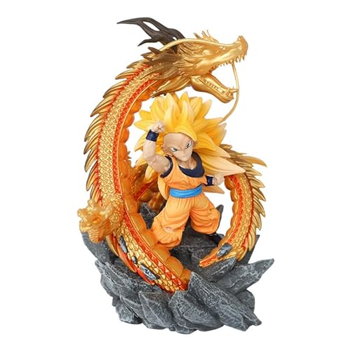 REOZIGN Goku Figuren, Version Goldener Drache Goku DBZ Actionfigur Statue 13 cm / 5,1 Zoll Anime PVC Charakter Figur Modell Geschenk Sammlung Ornament von REOZIGN