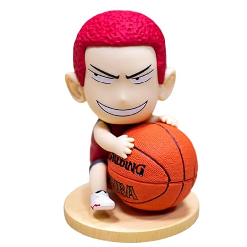 REOZIGN Hanamichi Sakuragi-Figur, Kaede Rukawa, Q-Version, stehend, 9 cm, handgefertigt, aus PVC, Spielfigur, zum Sammeln, Kunsthandwerksgeschenk (a) von REOZIGN