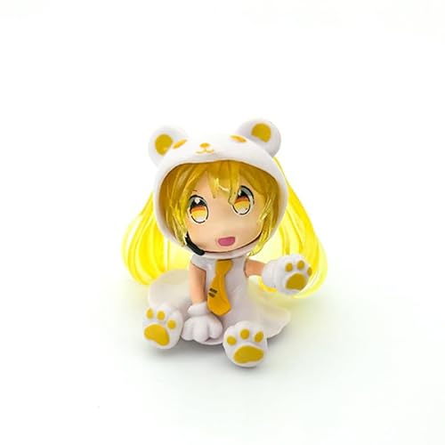 REOZIGN Hatsune Figur, Q-Version, sitzender Bär, bewegliche Figur, 8 cm, aus PVC, handgefertigt, Sammlerstück, für Anime-Fans. (d) von REOZIGN