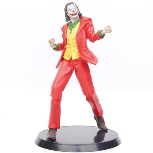 REOZIGN Heath Ledger Figur, Stehkostüm, Clownhut, Anime-Figur, Heath Ledger, 22 cm, PVC-Modell, zum Sammeln, Basteln, Geschenk (Rot) von REOZIGN