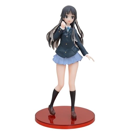 REOZIGN Hirasawa Yui Figur, Akiyama Mio, Anime-Figuren im Stehenden Kostüm, 20 cm, PVC-Handwerk für Anime-Fans, Geschenk (b) von REOZIGN