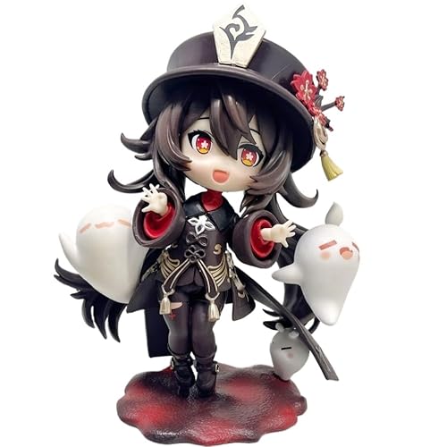 REOZIGN Hutao Figur, Ganyu Figur, Q Version Sitting Anime Figuren 16 cm PVC Handmade Anime Character Statue Model Decoration Gifts (a) von REOZIGN