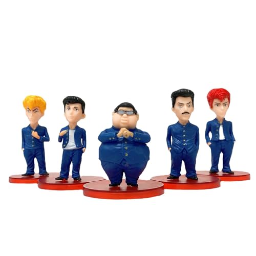 REOZIGN Kaede Rukawa Figur, Hanamichi Sakuragi, 5 Stück, Version Q stehend, Kostüm, Blau, Spielmodell, Sammlerstatuen, Dekoration, Geschenk von REOZIGN
