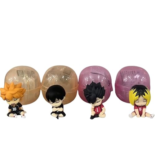 REOZIGN Kageyama Tobio, Hinata Shoyo, Sone Tomo, auf der Schulter schlafen, 4 Stück, Q-Version, 5 cm, handgefertigtes PVC-Modell, Geschenk (b) von REOZIGN