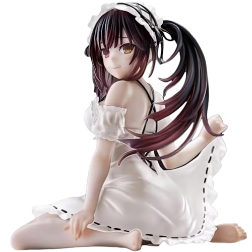 REOZIGN Kurumi Figur, sitzender Pyjama Tokisaki Kurumi Anime-Figuren, 12 cm, handgefertigt, PVC, Cartoon, Modell, Dekoration, Handwerk, Geschenk (b) von REOZIGN