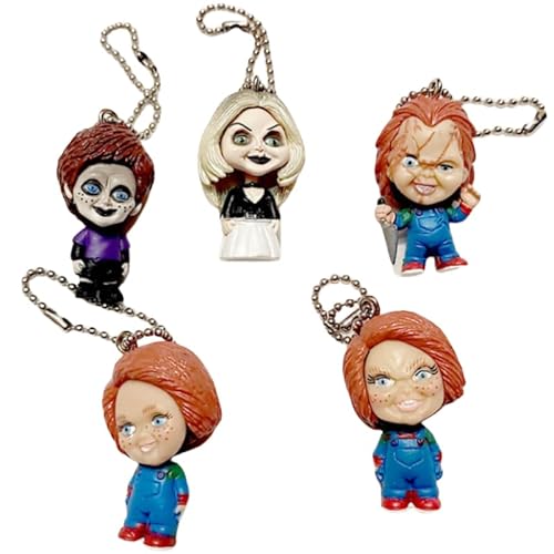 REOZIGN La Fiancée De Chucky, Figur Chucky, Version Q, 5 Stück, Anhänger, Action 4 cm, handgefertigt, PVC, Dekoration, Geschenk zum Basteln REOZIGN La Fiancée De Chucky, Figur Chucky, Version Q, 5 Stück, Anhänger, Action 4 cm, handgefertigt, PVC, Dekoration, Geschenk zum Basteln von REOZIGN
