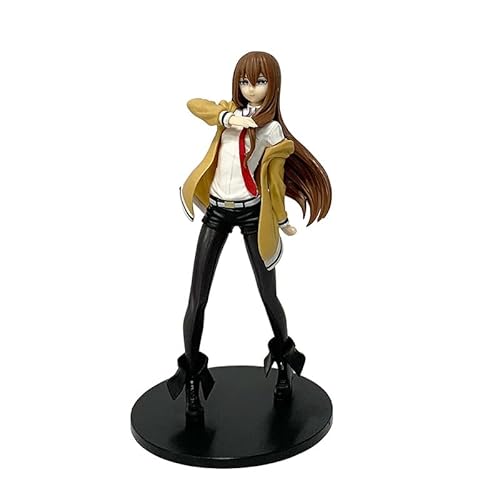 REOZIGN Makise-Figur, Longhair Stehend, Makise Kurisu, Anime-Figuren, PVC-Modell, Cosplay, Handwerk, Kollektion für Anime-Fans, Geschenk (a) von REOZIGN