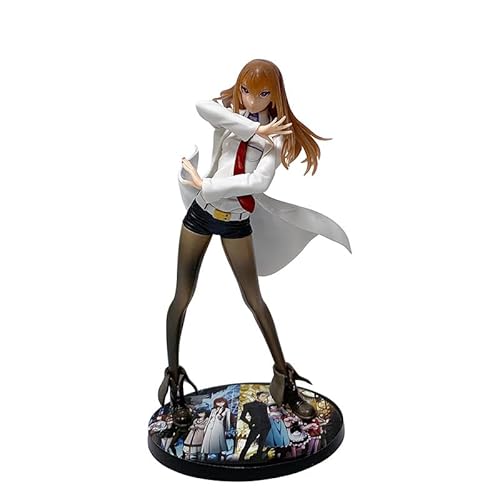 REOZIGN Makise-Figur, Longhair Stehend, Makise Kurisu, Anime-Figuren, PVC-Modell, Cosplay, Handwerk, Kollektion für Anime-Fans, Geschenk (b) von REOZIGN