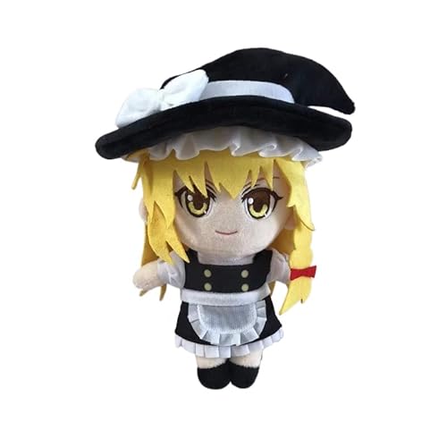 REOZIGN Marisa Kirisame Plüschtier, Reimu Hakurei, Q-Version, 20 cm, PP-Baumwolle, Cartoon-Modell, Spielfigur, Dekoration, Geschenk (b) von REOZIGN