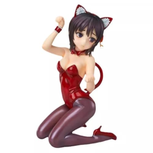 REOZIGN Mikazuki Yozora Figur, rotes Kostüm, sitzend, beweglich Mikazuki Yozora, 15 cm, handgefertigt aus PVC, für Videospiele, Sammlergeschenk von REOZIGN