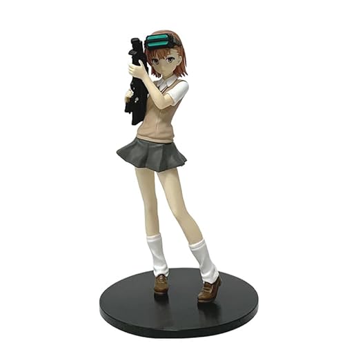 REOZIGN Mikoto Figur, hält eine Pistole Misaka Mikoto Action-Figuren, 17 cm, Anime-Spiel, Status als Dekoration für Büro von REOZIGN