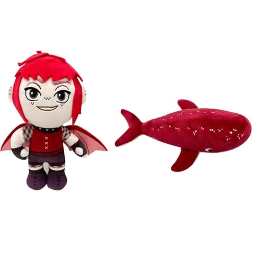 REOZIGN Nimona Shark Plüsch, Nimona Shark Shorts Plüschpuppe, 28 cm, Anime, PP, Sammlung, Statue, Büromodell, Ornament, Geschenke von REOZIGN