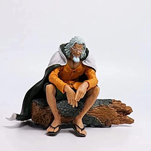 REOZIGN One Piece Figur, Silvers Rayleigh Figure Statue 12 cm/4,7 Zoll sitzend Rayleigh Figure Cartoon Puppe Spielzeug Anime Collection Dekoration für Anime Fans von REOZIGN