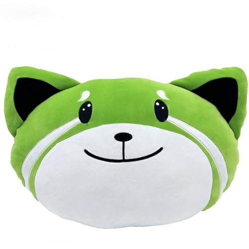 REOZIGN Plüschtier Weeknd Kiss Land, Kissen Fuchs, Grün, kurze Plüschpuppe, 22 cm, aus PP-Baumwolle, Cosplay, Handwerk, Geschenke für Anime-Fans von REOZIGN