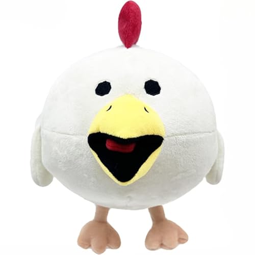 REOZIGN Plüschtier mit fliegendem weißem Huhn, 26 cm, handgefertigt, aus PVC, Anime-Spielfigur, Statue, Sammlerstück, Geschenk zum Basteln von REOZIGN