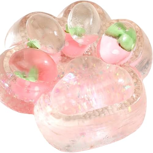 REOZIGN Poludatly Cat Paw Squeeze Spielzeug, Gummi -Katze -Katze Paw Ten Squishy, Katzenpfoten Purch Zapper -Spielzeug, Weiches Stressabbau Modell Dekoration Handwerks Geschenk (Rosa) von REOZIGN