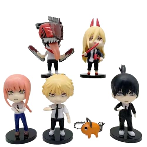 REOZIGN Power-Figur, Devilman Seven Deadly Sins, Figur, Pochita-Figur, Version Q, 6 stehende Figuren, 11 cm, PVC, handgefertigt, Dekoration, Geschenk (a) von REOZIGN