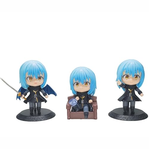 REOZIGN Rimuru Sturm-Figur, Kurzhaar-Figur, Q-Version, 10 cm, handgefertigte Rimuru-Figur aus PVC, Dekoration, Geschenke von REOZIGN