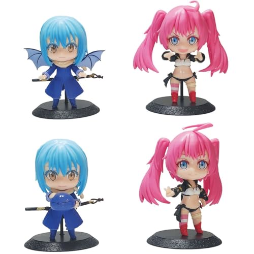 REOZIGN Rimuru Sturm-Figur, Schleim, 4 Stück, Version Q, 10 cm, PVC, Charaktermodell, Handwerk, Geschenk für Anime-Fans von REOZIGN