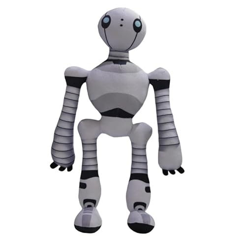 REOZIGN Roboter, weißer Plüsch, Roboter, stehend, kurz, Plüschpuppe, 35 cm, Ppcotton, Handspielcharaktermodell REOZIGN Roboter, weißer Plüsch, Roboter, stehend, kurz, Plüschpuppe, 35 cm, Ppcotton, Handspielcharaktermodell von REOZIGN