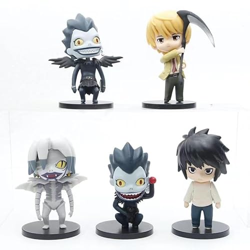 REOZIGN Ryuk Figur, Light Yagami, REM, 5 stehende Figuren, Version Q, 10 cm, handgefertigt, aus PVC, Souvenir für Anime-Fans REOZIGN Ryuk Figur, Light Yagami, REM, 5 stehende Figuren, Version Q, 10 cm, handgefertigt, aus PVC, Souvenir für Anime-Fans von REOZIGN