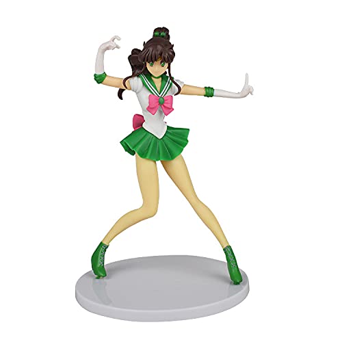REOZIGN Sailor Moon Figuren, Aino Minako, Mizuno Ami, Mizuno Ami, Kino Makoto Figur Toys 16 cm / 6,3 Zoll Cake Topper Cosplay PVC Figur Figur Statuen Modelle (Sailor Jupiter) von REOZIGN