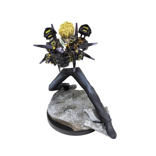 REOZIGN Saitama, Figur Genos, Fighting Making A Fist Anime Figuren 25 cm PVC Figuren Cosplay Handwerker Souvenirs für Anime-Fans Geschenke (b) von REOZIGN