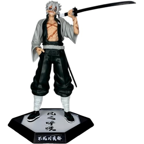 REOZIGN Sanemi Figur, stehend, Shinazugawa Sanemi Action-Figuren, 29 cm, handgefertigt, PVC, Cartoon, Manga, Spielfigur, Geschenk von REOZIGN
