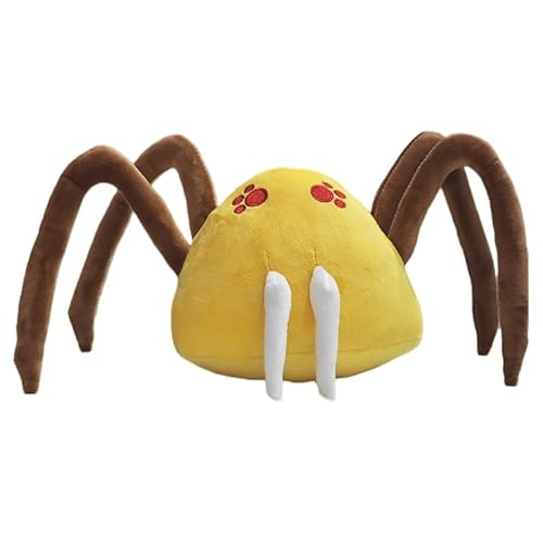 REOZIGN Scary Spider Pluse, Gelb, Spary Brais, Feder, Puppe, 15 cm, PP-Baumwolle, Action-Modell, Statue, Dekoration, Geschenke von REOZIGN