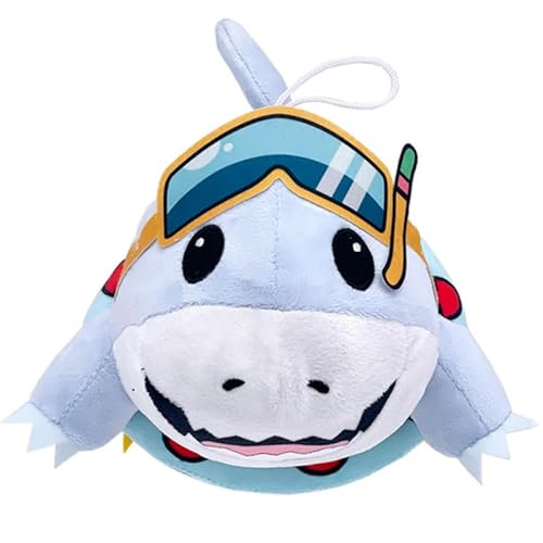 REOZIGN Shark Plush, Jeff The Land Shark Shorts, Plüschpuppe, 19 cm, handgefertigt, Cosplay, PVC, Statuen, Souvenirs für Anime-Fans, Geschenke (b) von REOZIGN