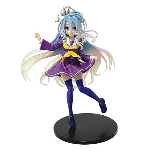 REOZIGN Shiro Figur, Katzenohren, Krone, Uniform, Shiro, Anime, Figuren, 19 cm, handgefertigt, PVC, Figurenspiel, Statue, Geschenk zum Sammeln von REOZIGN